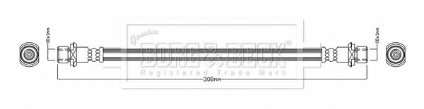 BORG & BECK Тормозной шланг BBH8148